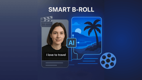 Screenshot showing smart B-roll replacement in action