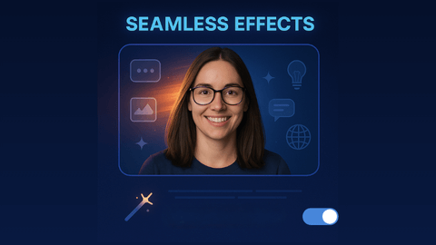 Screenshot showing seamless effects and transitions in action